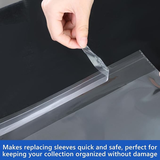 300 Pcs Clear Magazine & Comic Book Protector Sleeves Only - Bulk Plastic Sleeves for Archivists, Sellers, and Large Collections (23x30cm) - Image 4