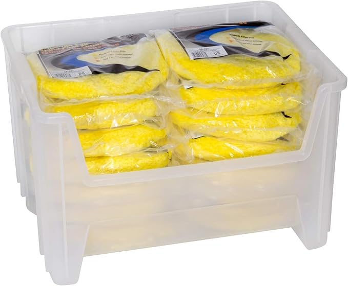 Akro-Mils 13017 Stak-N-Store Stackable Storage Bins, Heavy Duty Garage Storage Containers, Open Front Plastic Organizer for Tools, Shelves, Closet Organizer, 15" x 20" x 12-1/2", Clear, 3-Pack - Image 6