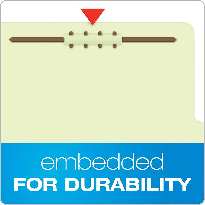 Pendaflex Classification Folders – 2 Dividers, Light Green, Letter, 10/BX (17173) (Pack of 5) - Image 3