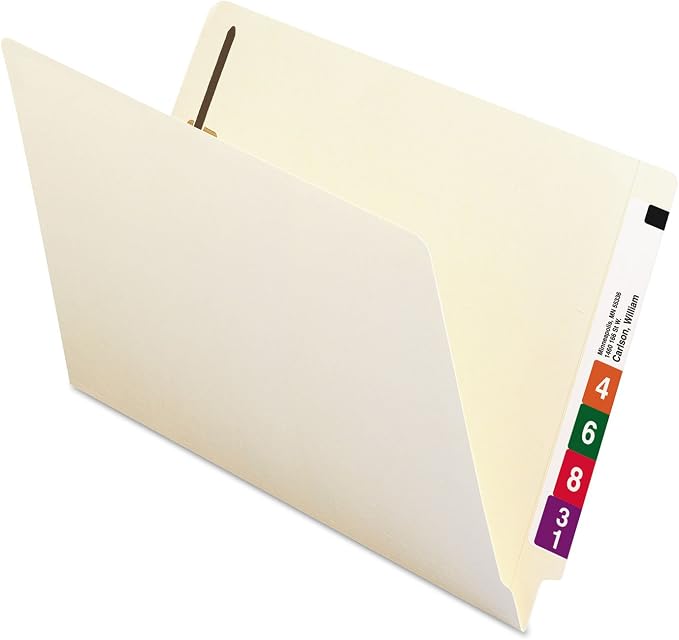 Smead End Tab Fastener File Folder, Shelf-Master Reinforced Straight-Cut, Legal Size, Manila, 50 per Box, 37115 - Image 2