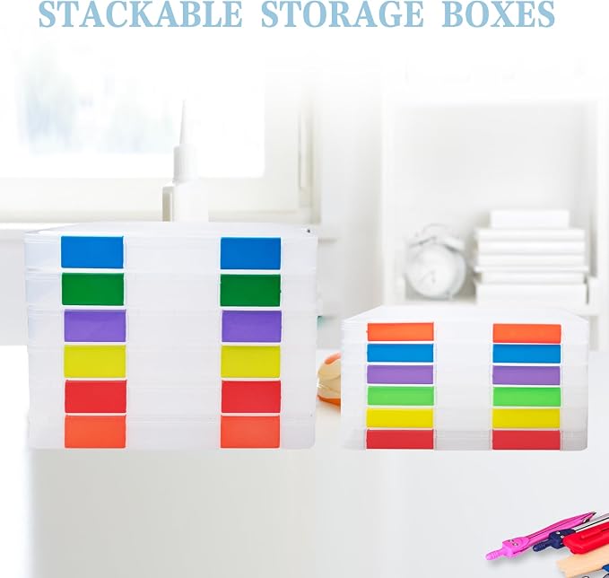 12 Pcs Clear A4 A5 File Box Document Plastic Storage Box with 48 Labels File Holder Organizer Paper Plastic Case Magazine Protector with Buckle Office School Supplies - Image 6