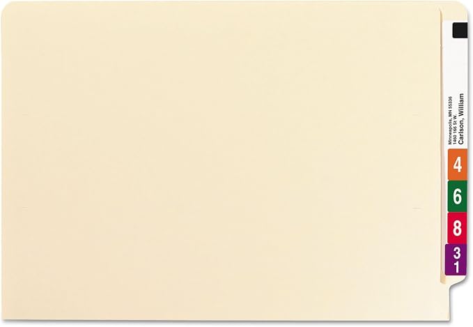 Smead End Tab Fastener File Folder, Shelf-Master Reinforced Straight-Cut, Legal Size, Manila, 50 per Box, 37115 - Image 4