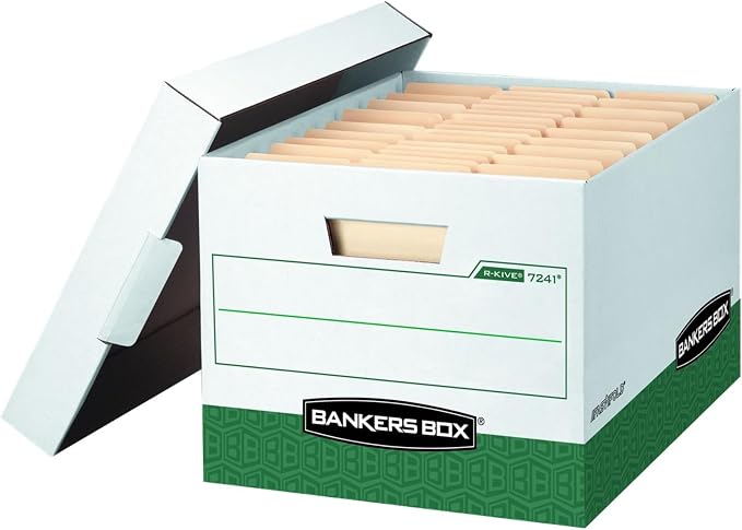 Bankers Box 12-Pack Heavy-Duty File Storage Boxes, Letter/Legal, FastFold | Archive with confidence using heavy-duty boxes, locking lids, and rugged construction that protects high-value records. - Image 6
