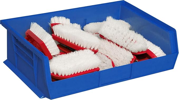 Akro-Mils 30255 AkroBins Plastic Storage Bins, 11"x16"x5", Blue, 6-Pack | Space-Saving Stackable Bins for Garage, Pantry, Craft Organization - Image 10
