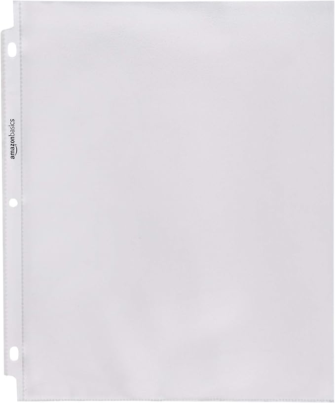 Amazon Basics Sheet Protectors for 3 Ring Binder, Non-Glare, Top Loading, Letter Size 8.5 x 11 in, Clear, 1200-Pack - Image 2