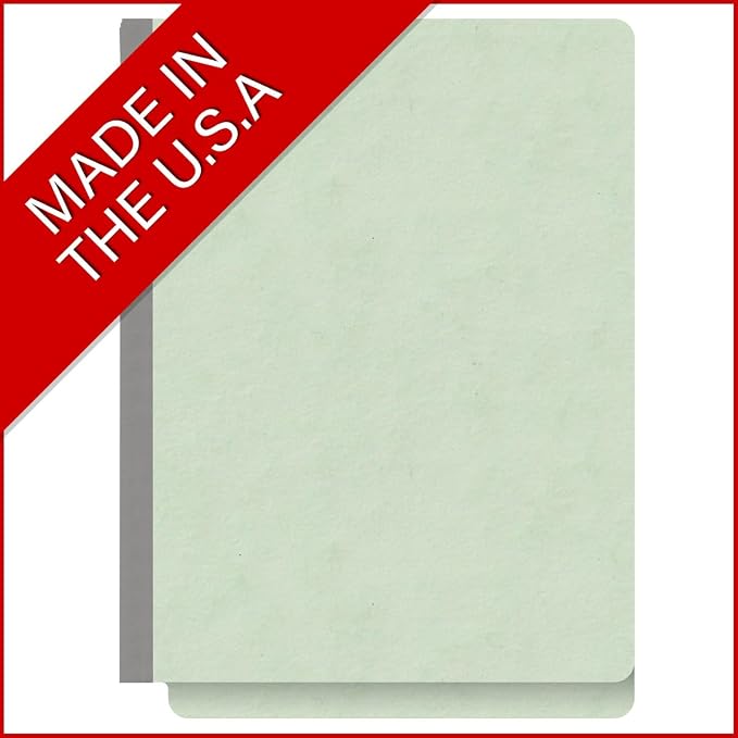End Tab Pressboard Folders, Letter Size, 2" exp, Fasteners Pos #1 & #3, Pale Green (Box of 25) - Image 5