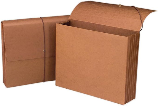 Smead Redrope Expanding File Wallet, Flap and Cord Closure, 5-1/4" Expansion, Letter Size, 10 per Box (71009) by SMEAD
