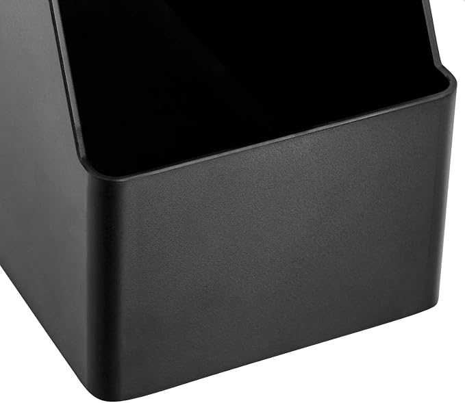 Amazon Basics Plastic Desk Organizer Magazine Rack and File Holder, Black, 2-Pack - Image 7