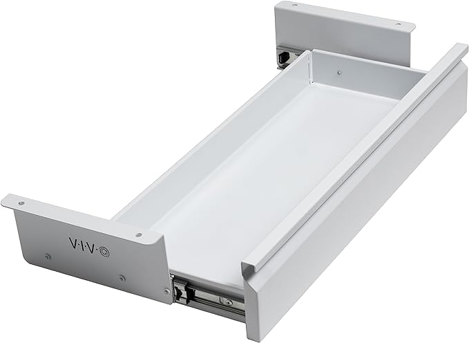 VIVO White 22 x 9 inch Under Desk Slide Out Drawer, DESK-AC03A-22W | No Shell, Sturdy Steel Design, Under Desk Storage, Workstation Organizer for Home Office, Holds 11 lbs by Unknown
