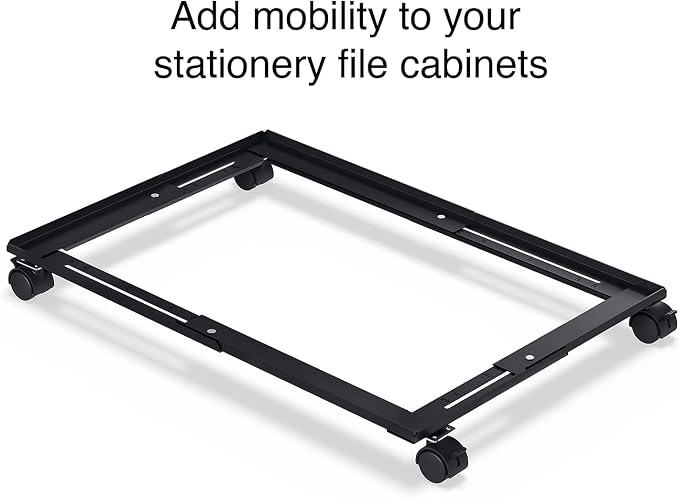 Staples Vertical File Caddy for Letter/Legal Files, Letter/Legal Compatible, Black, 2 Pack - Image 2