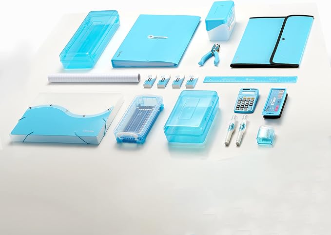 Enday Index Card Box Blue 3x5 Index Card Holder, Index Card Organizer, Flash Card Holder, Holds 250 Cards. - Image 7