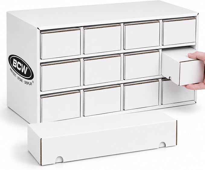BCW Card House Storage Unit with 12 x 800ct Boxes | Holds Up to 9600 Cards | Organizer for Sports Cards, Pokémon, Magic: The Gathering & More by BCW