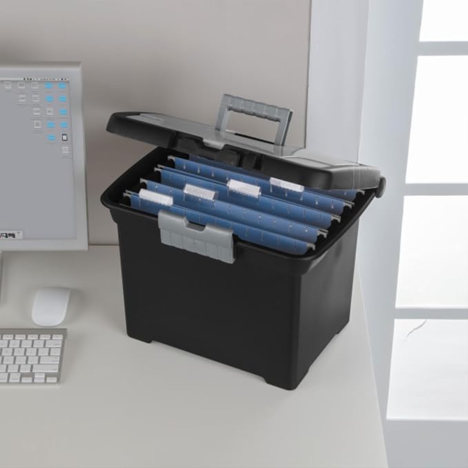 Sterilite Portable File Box with Latching Lids for Home and Office, 8-Pack | Heavy-Duty and Stackable Plastic Containers with Latches for Closet, Cabinet, Bedroom, Bathroom and Dorm Room Organization - Image 9