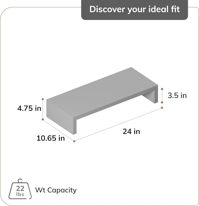 Anji Mountain Wooden Monitor Stand - Elegant Monitor Riser, Perfect Monitor Stand for Desk Organization, Durable Wood Construction monitor stands, Enhances Ergonomics and Workspace Efficiency,Natural - Image 6