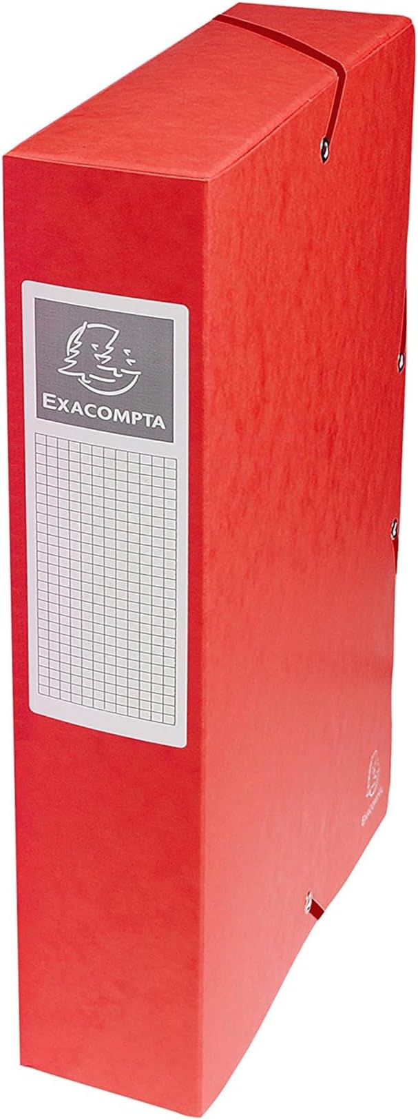 Exacompta - Ref 50605E - Pressboard Filing Box - 250 x 330mm in Size, Suitable for Holding A4 Documents, 6cm Spine, 600gsm Genuine Pressboard, Spine Label - Red by +Office+Supplies