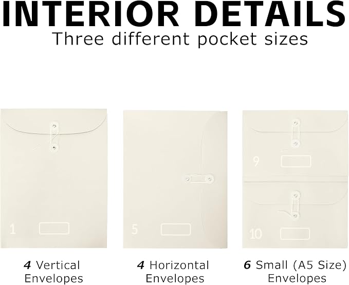 Life Organizer Important Document Organizer Expanding File Folder with Labels for Passports, Birth Certificates, Social Security Cards, Photos, Letters | Expanding Pockets for Family Memories, Passports, Letters, Birth Certificates - Image 7