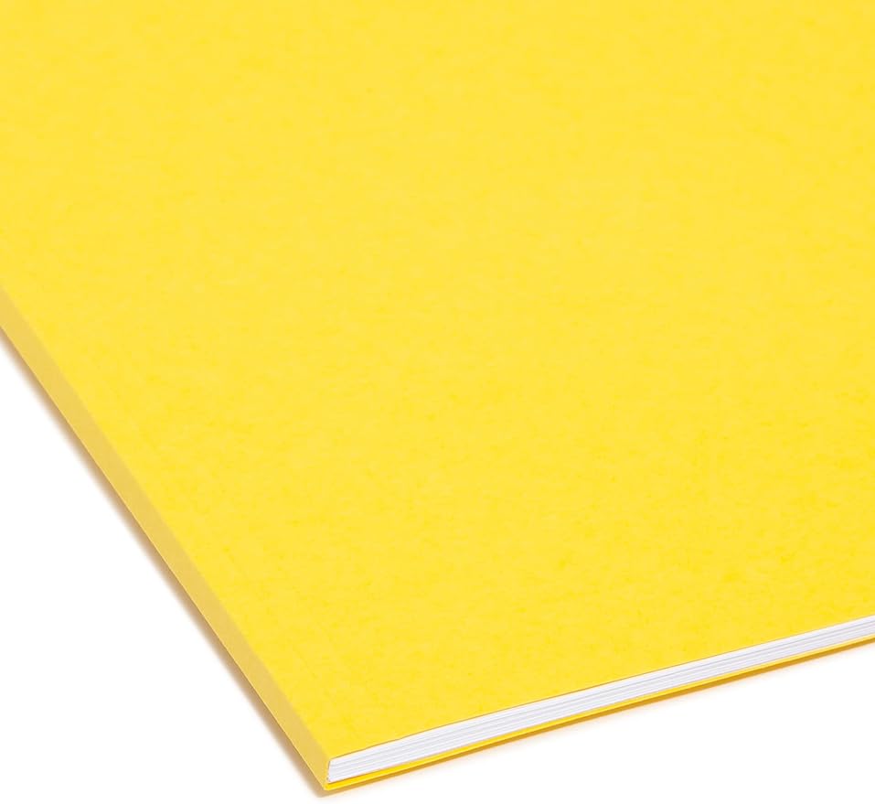 Smead Interior File Folder, 1/3-Cut Tab, Letter Size, Yellow, 100 per Box, Expandable File Folders for Filing Cabinet - Image 5