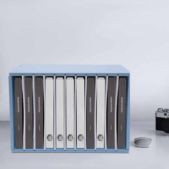 Desktop Organizer, Vertical Desktop Sorter, Literature Organizer Sorter | Paper Organizer Storage File Sorter Mail Center Magazine Holder, Classroom Mailbox Paper Storage - Image 4