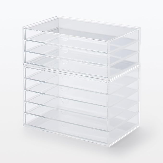 Muji Acrylic 5-Drawer Storage Case, Large, 25.5 cm Width x 17 cm Depth x 16 cm Height - Image 7