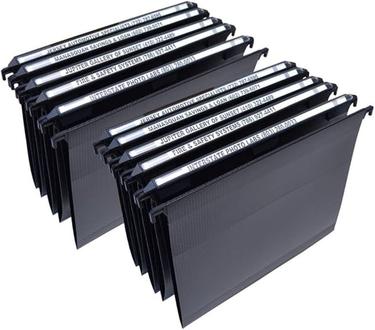 Ultimate Office MagniFile V-Bottom Hanging File Folders, Set of 10 Black | 11" Magnified Lens DOUBLES The Size of File Titles to FIND FILES FAST and Allows for Longer File Descriptions. Letter Size by UltimateOffice