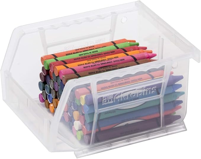 Akro-Mils 30210 AkroBins Plastic Storage Bins, 5"x4"x3", Clear, 24-Pack | Space-Saving Stackable Bins for Garage, Pantry, Craft Organization - Image 9