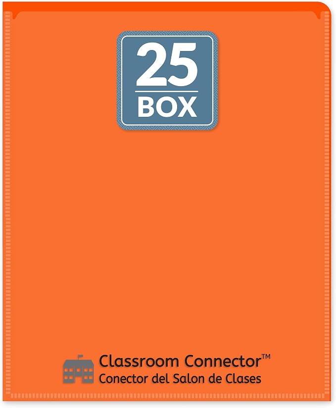 C-Line Classroom Connector School-to-Home Folders, Orange, 25 per Box (32002) by C-Line