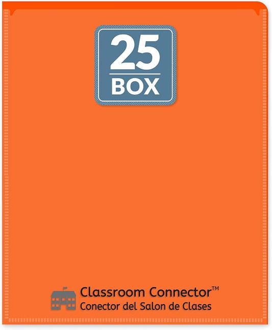 C-Line Classroom Connector School-to-Home Folders, Orange, 25 per Box (32002) by C-Line