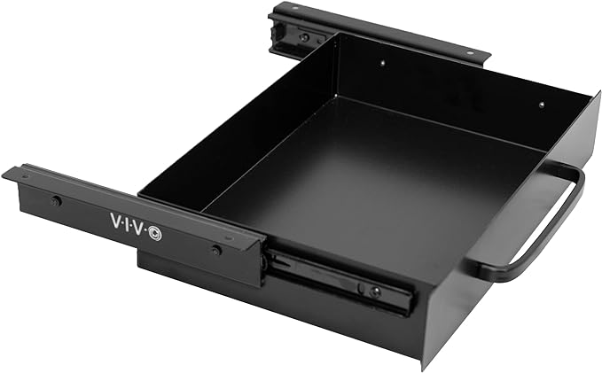 VIVO 13 inch Under Desk Mounted Sliding Pull-out Drawer for Office Desk, Pull Handle, Storage Organizer for Sit Stand Workstation, Black, DESK-DR1H-B | Sliding Steel Pull-out Drawer for Office Desk, Pull Handle, Storage Organizer for Sit Stand Workstat... by Unknown