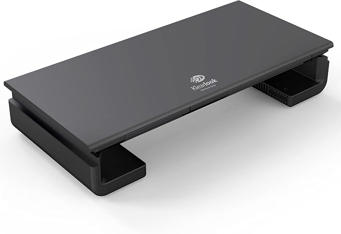 Klearlook Computer Monitor Stand for Desk, Adjustable Foldable Monitor Riser with Storage Drawer & Tablet Phone Holder for Office, Home, Laptop, Desktop (Black) - Image 9