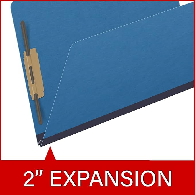 25 Pt. Pressboard Classification Folders, 2/5 Cut ROC Top Tab, Legal Size, No Dividers, Royal Blue (Box of 25) - Image 7