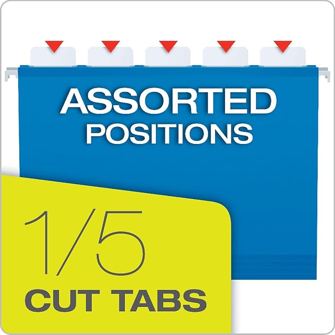 Pendaflex Recycled Hanging Box File Folders, 2 Quot; Exp, Letter, Blue - Image 6