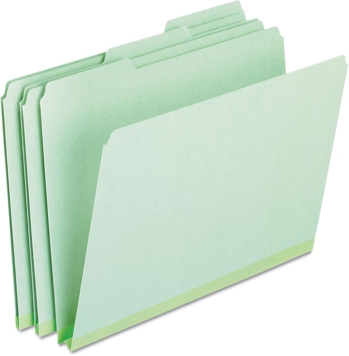Pendaflex 17167 Pressboard Expanding File Folders, 1/3 Cut Top Tab, Letter, Green (Box of 25) by TOPSProducts