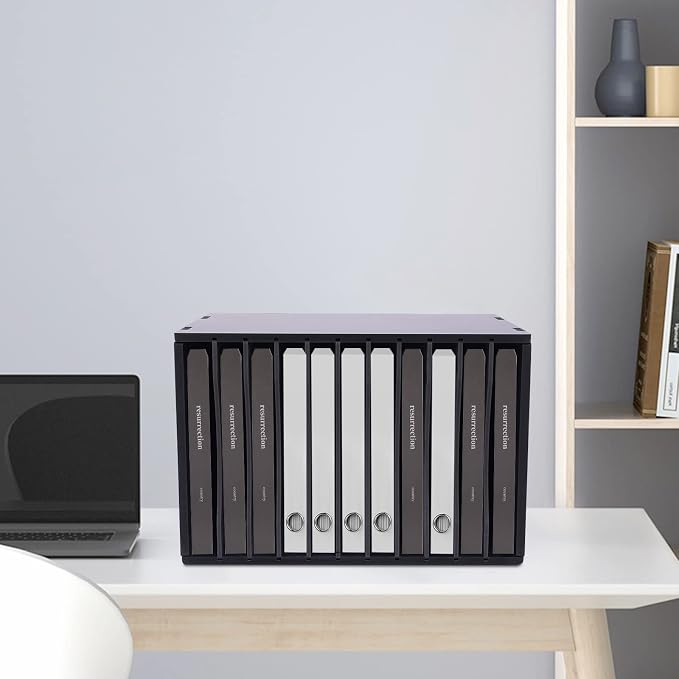 Paper File Organizer for Desk Classroom, Desktop Paper File Sorter 11 Compartment File Storage Organizer for Home Office School (Black) - Image 4