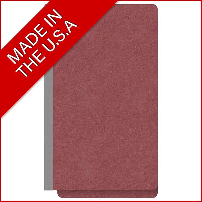 Ecom Folders End Tab Pressboard File Folders | Legal Size 25 Pt Stock with 2" Tyvek Expansion | Full Cut Tabs for Medical Charts, Legal Documents & Office Records | Dark Red, Box of 25 - Image 5