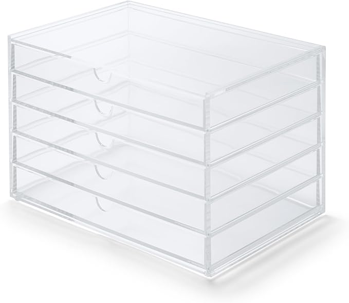Muji Acrylic 5-Drawer Storage Case, Large, 25.5 cm Width x 17 cm Depth x 16 cm Height by MUJI