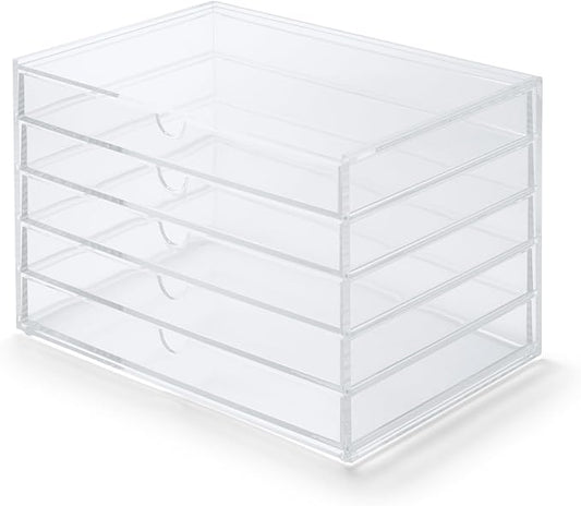 Muji Acrylic 5-Drawer Storage Case, Large, 25.5 cm Width x 17 cm Depth x 16 cm Height by MUJI
