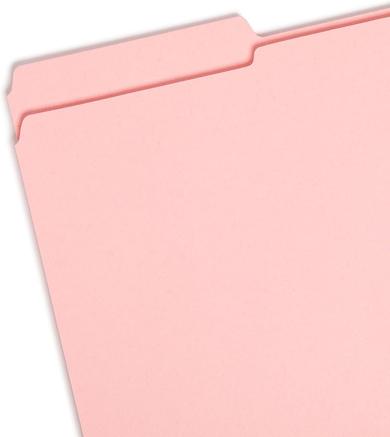 Smead File Folder, Reinforced 1/3-Cut Tab, Legal Size, Pink, 100 per Box (17634) - Image 2