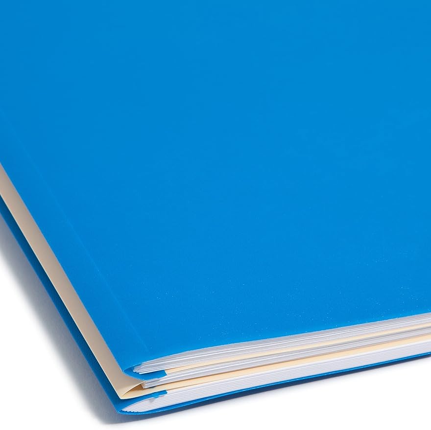 Smead Poly Classification Folder, 2 Dividers, 2" Expansion, 2/5-Cut Tab, Letter Size, Blue, 10 per Box (14045) - Image 6