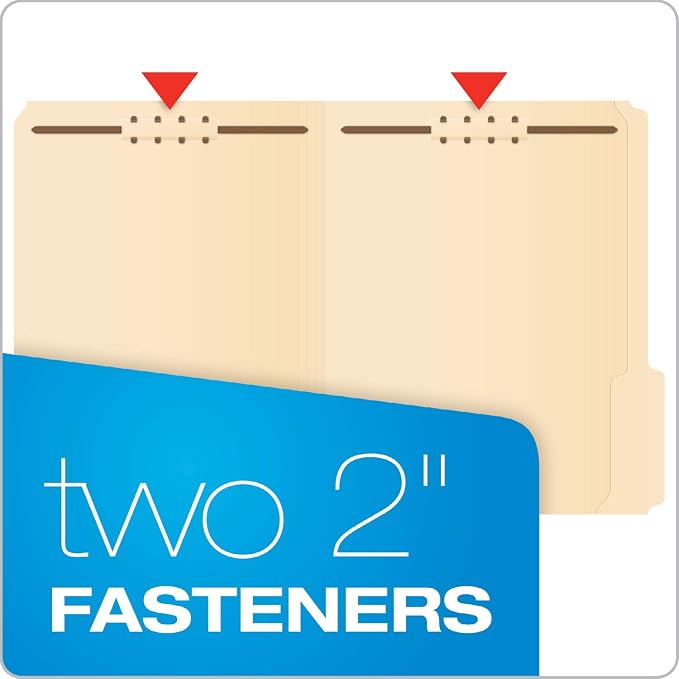 Pendaflex Fastener Folders, Letter Size, Red, 50 per Box, with 2 Fasteners and 1/3 Cut Tabs in Left, Right, Center Positions - Image 6
