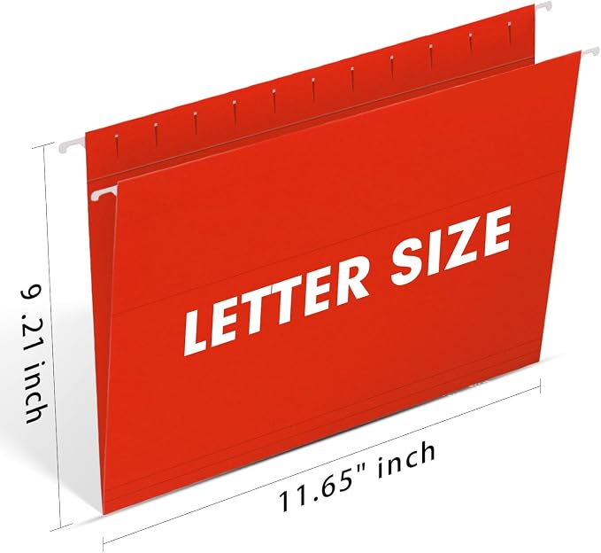 Hanging File Folders, RAZCC 60 Pack Reinforced Hanging Folders Letter Size, Designed for Bulky Files, Filing Cabinet, Adjustable Tabs, Assorted Colors - Image 2