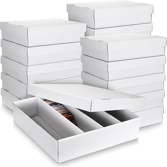 Seajan 16 Pcs 3200 Count Trading Card Storage Box Moisture Sports Card Boxes Bulk for Gaming Cardboard Sorting Collecting by Seajan