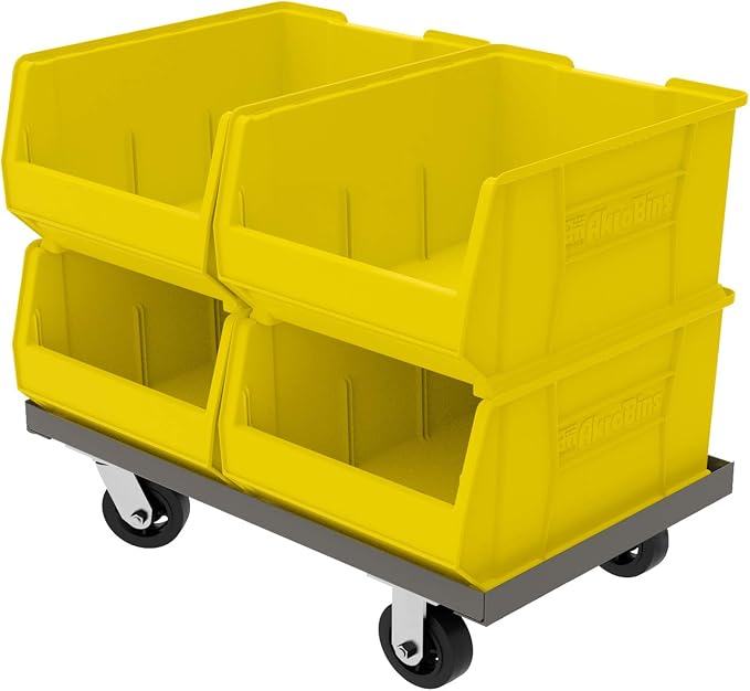 Akro-Mils 30289 Super-Size AkroBins Plastic Storage Bins, Space-Saving Stackable Bins for Garage, Classroom, Warehouse Organization, 24" L x 18" W x 12" H, Yellow, 1-Pack - Image 6