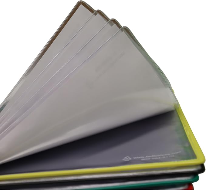 Tarifold FoldFive Display Pockets, Letter Size, Assorted, 5 Pack | 5 FoldFive PVC pockets hold up to 50 letter-size sheets, wire-reinforced frames, snap-on index tabs, for Tarifold systems - Image 3