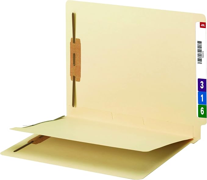 Smead End Tab Fastener File Folders, 50 Count, Manila, Reinforced Straight-Cut Tabs, 4 Fasteners, Letter Size (34220) - Image 9