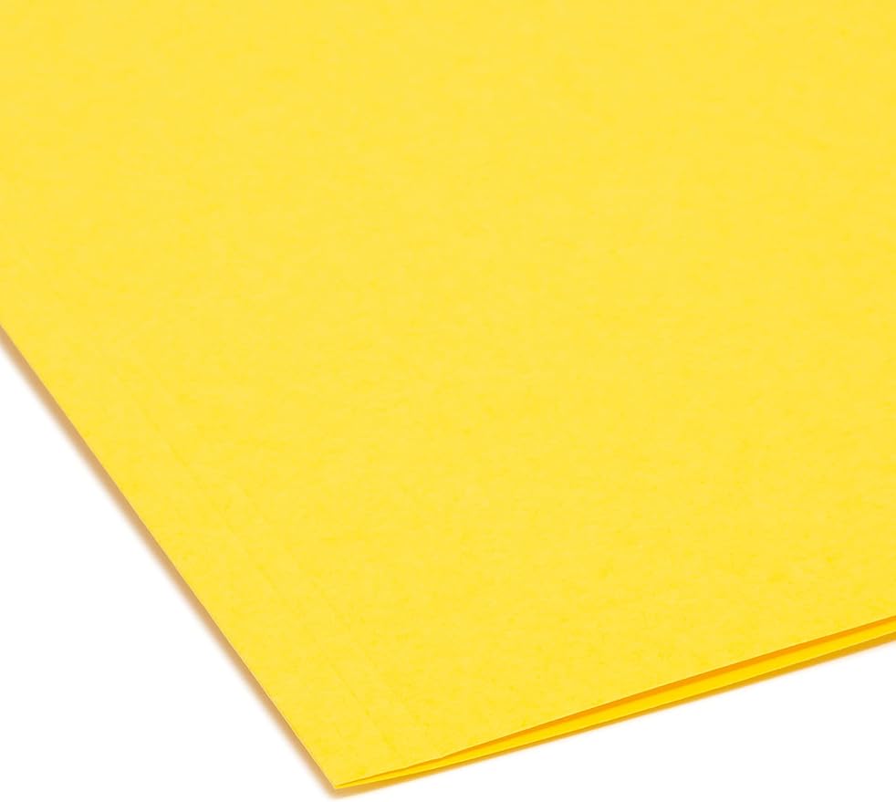 Smead Interior File Folder, 1/3-Cut Tab, Letter Size, Yellow, 100 per Box, Expandable File Folders for Filing Cabinet - Image 4