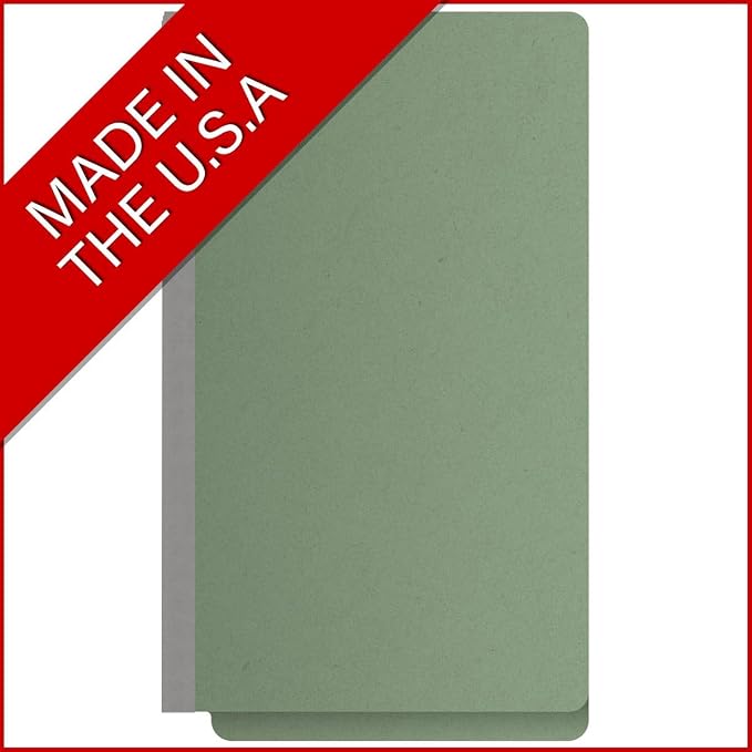 Ecom Folders End Tab Pressboard File Folders | Legal Size 25 Pt Stock with 2" Tyvek Expansion | Full Cut Tabs for Medical Charts, Legal Documents & Office Records | Green, Box of 25 - Image 5