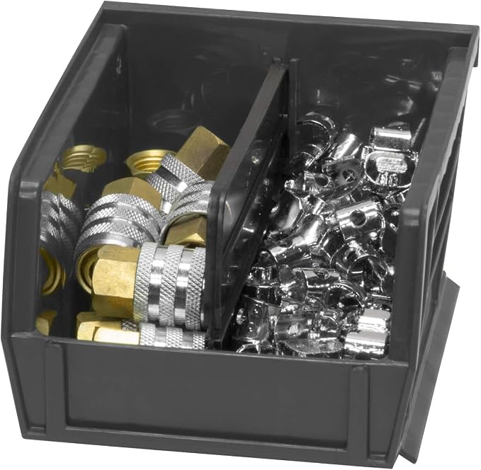 Akro-Mils 30210 AkroBins Plastic Storage Bins, 5"x4"x3", Black, 24-Pack | Space-Saving Stackable Bins for Garage, Pantry, Craft Organization - Image 10