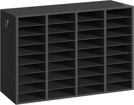 HOOBRO Wooden Literature Organizer, 36-Slot Mail Sorters, Removable Classroom Mailbox, Student Mailboxes for Classroom, Paper Storage Organizer, for Home, Office, Black BK36WF01 by HOOBRO