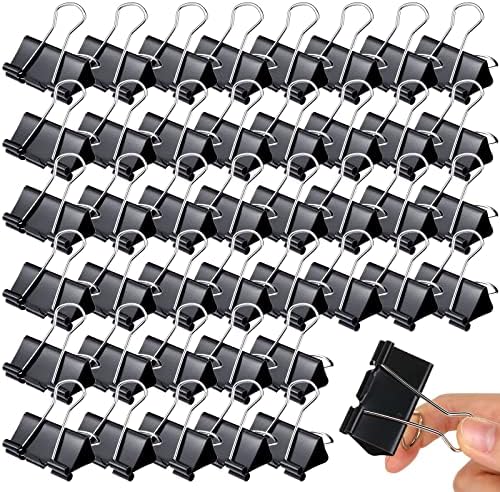 Yexiya 300 Pcs 1.61 Inch Binder Clips Bulk, Paper Clamps,Black by Yexiya