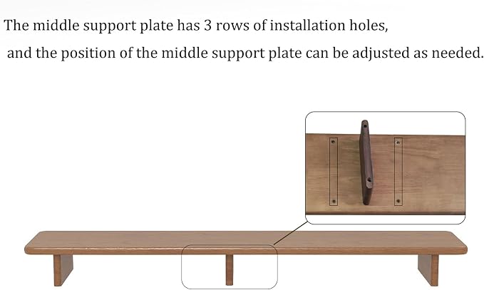 Solid Wood Dual Monitor Stand Riser Walnut Monitor Riser for Desk Wooden Desk Shelf Ergonomic Monitor Stand for Home Office - Image 2